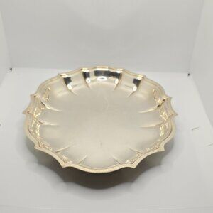Vintage Chippendale International Silver Serving Tray 694 Scalloped 7"L x 6"W